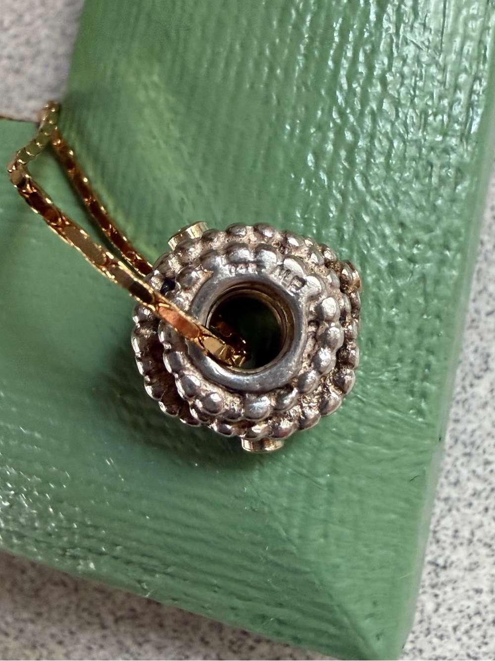 Pandora 14k 🛍️ Gold & 925 S/S “Entanglemed Beauty” charm w/ diamonds 💎 790277D - Picture 4 of 7